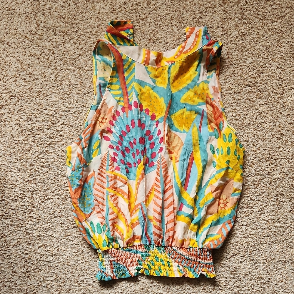Colorful Sleeveless Crop Top